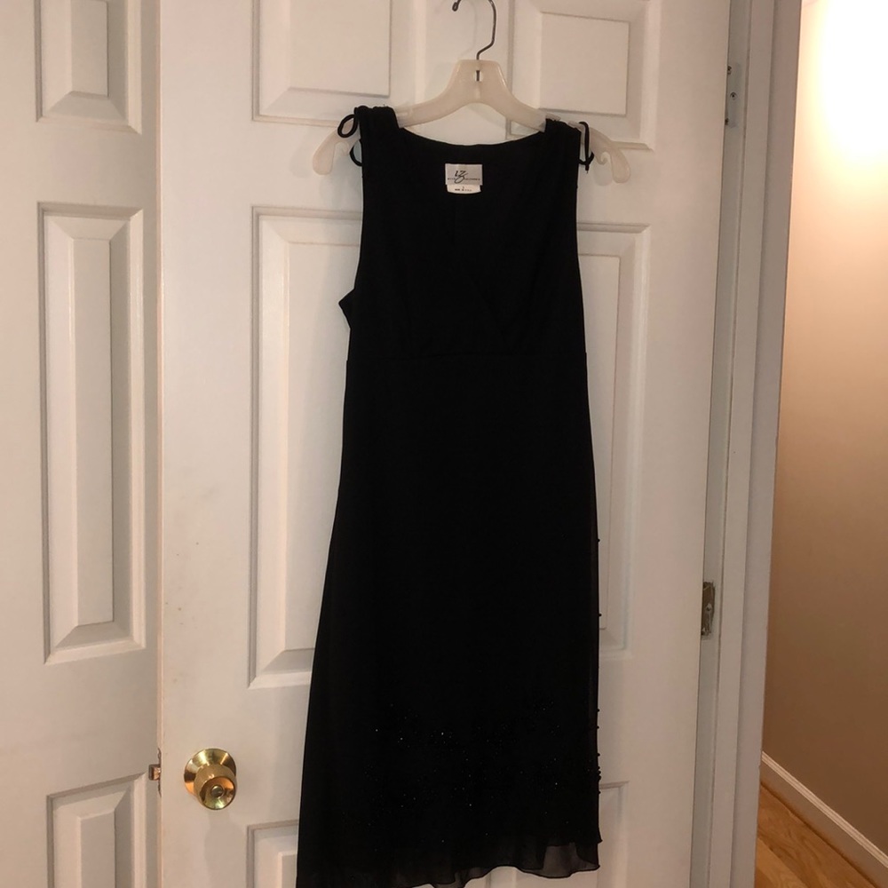 Black Cocktail Dress w/ Beaded Bottom